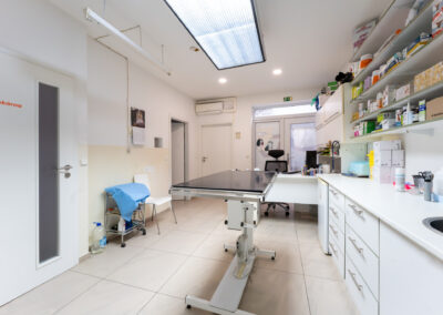 veterinar-ilustrace Plně vybavená veterinární ordinace.